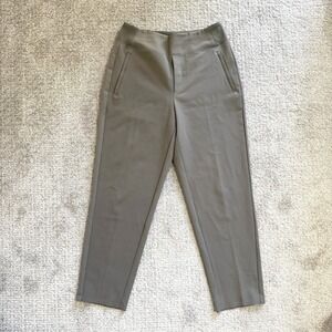 Athleta Endless High Rise Ankle Pants 8 Olive Green Khaki Stretch Athleisure
